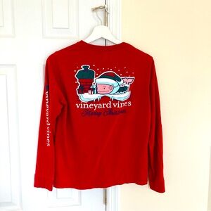 Vineyard Vines Red Long Sleeve Kids Shirt